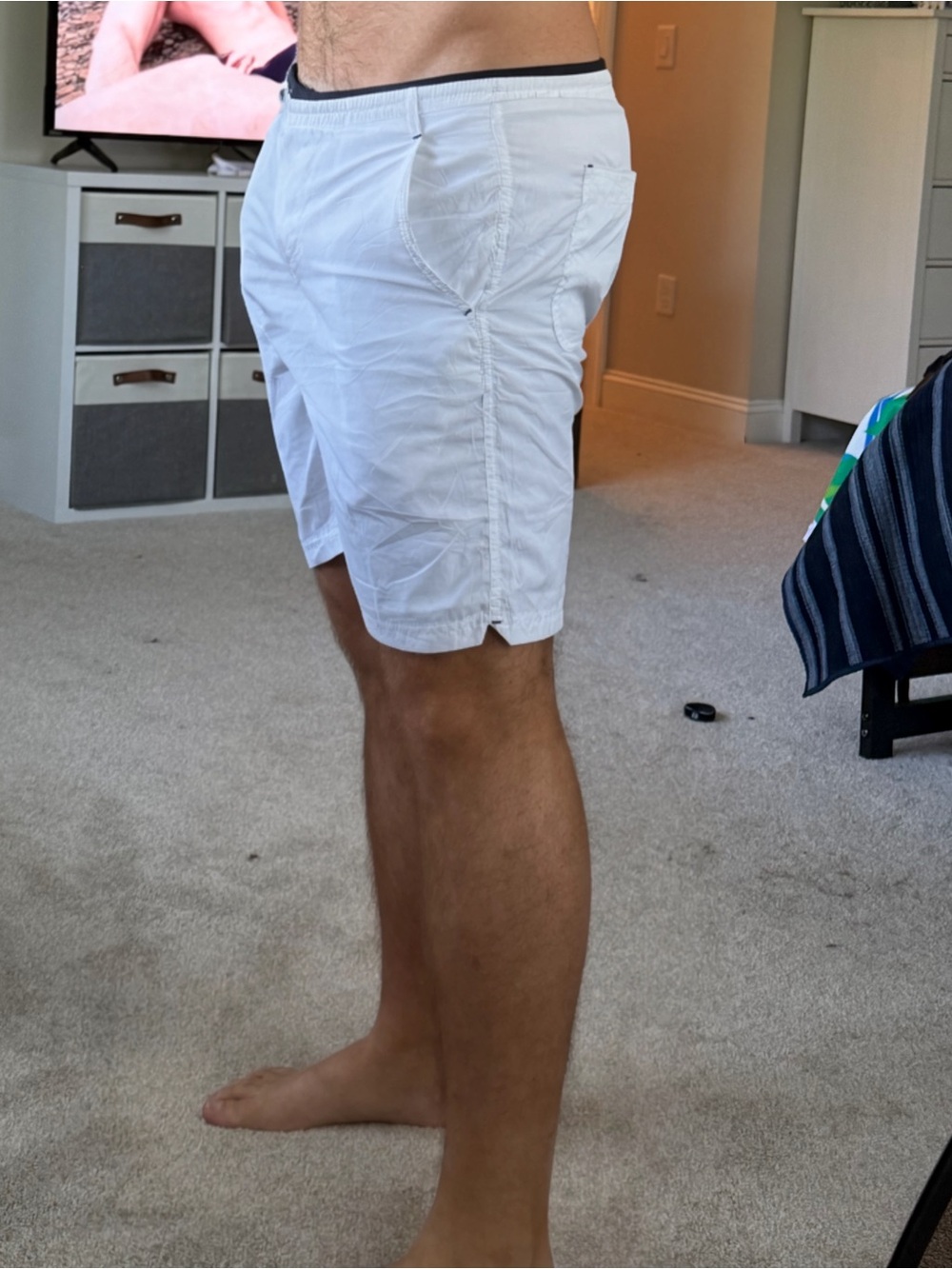 Men's White Mizuno Athletic Shorts XL